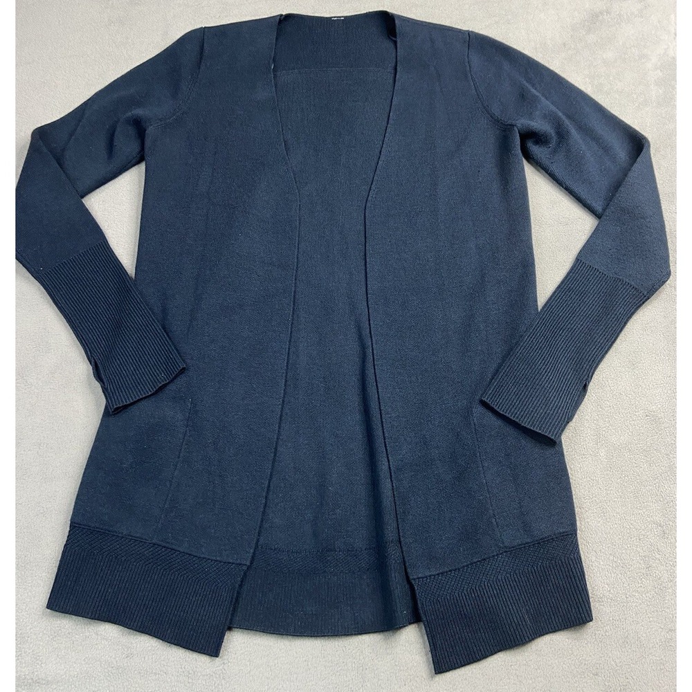 Lululemon Sweater Women Medium Navy City Street Cardigan Cashmere Blend Cozy‎